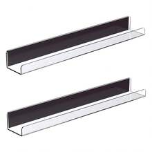 2 Magnetic Bookshelves For Whiteboard Classroom And Refrigerator Storage, 16.9-Inch Acrylic Magnetic Display Stand, Fall Home Decor  - 2-pack - View 2