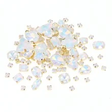130pcs/50pcs/30pcs/20pcs Mixed Shape Crystal Rhinestones With Claw For DIY Clothing, Shoes, Jewelry Making - Multicolor - View 10