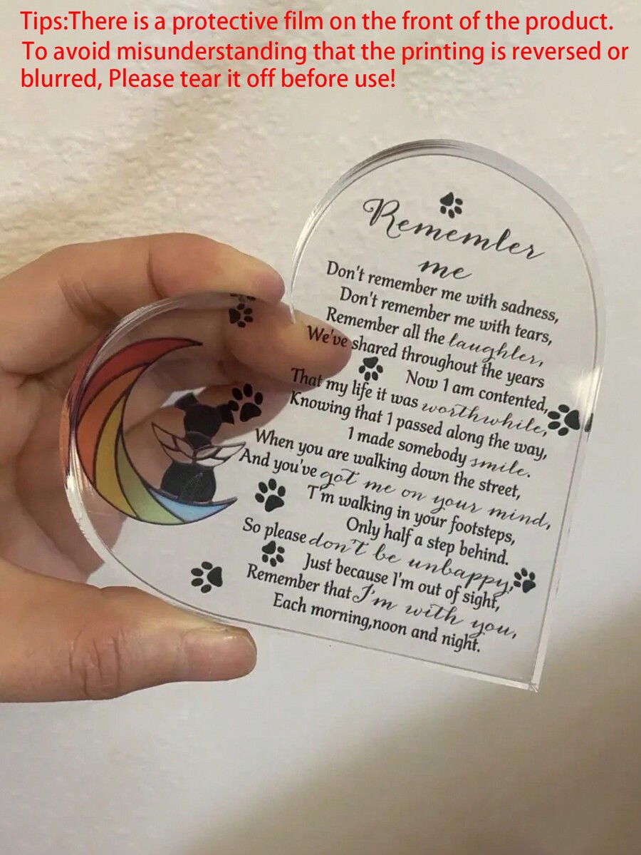 1pc Pet Memorial Ornament Dog Memorial Gifts For Loss Of Dog