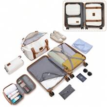 KONO 4 Piece Luggage Set 20 Inch Lightweight ABS Hard Case Carry-On Cabin Suitcase With TSA Lock Includes Weekender Bag Vanity Case And Toiletry Bag For Travel Suitcase Set Travel Suitcase Suitcases Suit Case Durable Travel Luggage Carry On