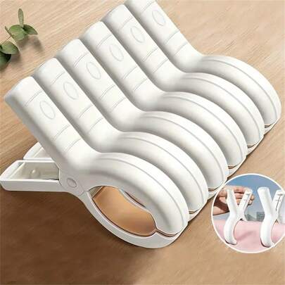 3 件套沙滩巾夹、塑料晾衣夹、巡航用沙滩/泳池椅夹、夏季海滩旅行配件、强力夹持器，可保持毛巾、衣服、毯子在晾衣绳和衣架上干燥