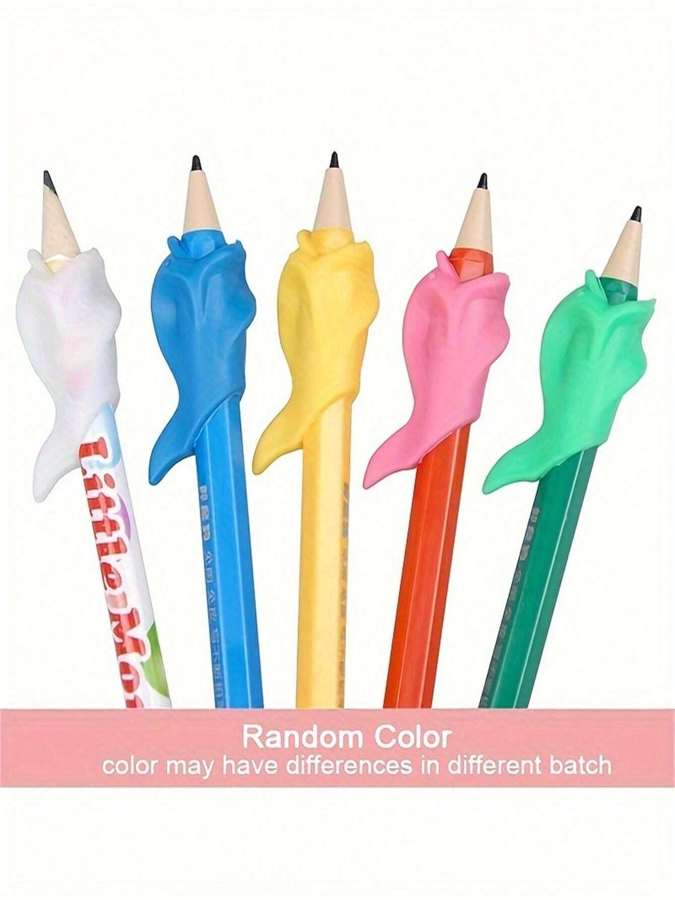 Adaptadores De Sujeción Para Lápices | Pack De 10 | Silicona Ergonómica | Para Niños Zurdos Y Diestros