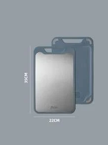 1pc Dual-Sided Stainless Steel 304 & Plastic Cutting Board, Large Multifunctional Dough Rolling Mat