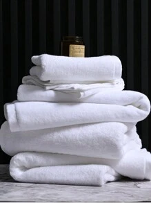 1 条特大号白色纯棉浴巾或小毛巾，男女四季皆宜，柔软、吸水性强、速干，适用于浴室、酒店、旅行、派对、节日礼物、美容院、运动、美发沙龙等场合。 - 白色 - 查看 5