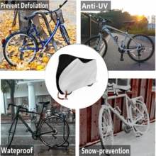 Bike Covers  Outdoor Waterproof Bicycle Covers With Lock Hole For Mountain Road Electric Bikes - Silver - View 7