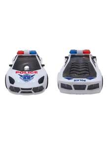 Police Car Boy Round Trip Sound Light 3D 360° Movement - trắng - Xem 3