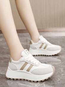 New 2024 Spring Summer Sports Women Shoes, Breathable Casual Thick Sole Sneakers, Non-Slip Versatile Shoes