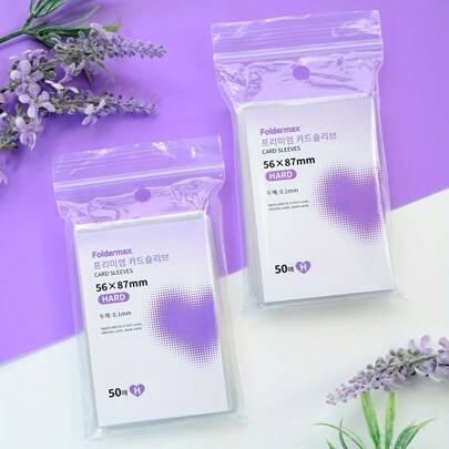50个/100个/200个56*87mm透明卡套适用于3英寸小卡片，适合迷你卡、Kpop照片卡、明星专辑无酸Cpp保护套