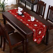 网布精致水溶镂空蕾丝，多彩刺绣工艺，厨房桌旗，防污桌带，桌垫，餐垫，家居装饰，节日装饰，派对婚礼系列桌旗家居装饰桌旗 - 彩色 - 查看 11