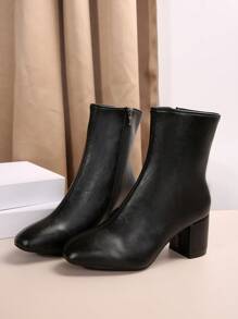 Taupe French Lamb Leather Chunky Heel Ankle Boots For Women, Pair With Skirts, White Slim Style Real Leather High Heels, Autumn Winter