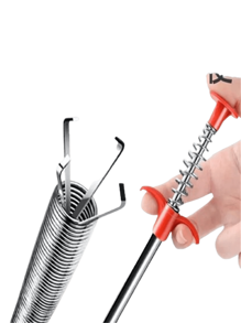 Drain Unblocker Sink Toilet Pipe Clamp Hair Catcher - 80cm - Đen và trắng - Xem 1