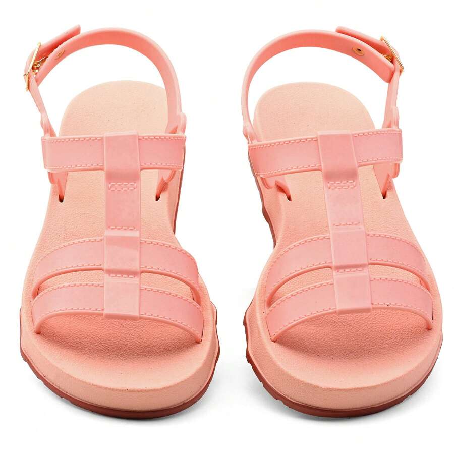 WOMEN'S SANDAL COMFORTABLE SOFT NON-SLIP FLAT SHOE - 乾枯玫瑰色 - 查看 1