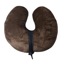 NECK PILLOW CUSHION NECK SUPPORT FOR TRAVEL - 鏽棕色 - 查看 4