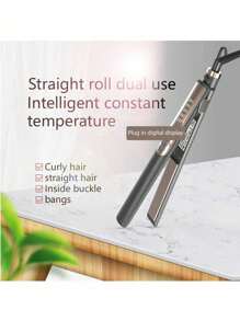 Prizm 二合一直发器和卷发器，温度可调范围 330°F 至 450°F，陶瓷电气石钛金直发器，适合送礼和旅行，110-240V（英国） - 英規插(220-240V) - 查看 6