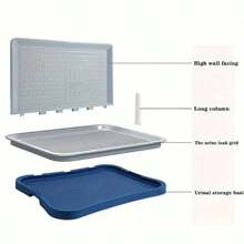 1pc Flat Dog Potty Pad With Wall, Suitable For Large/Medium/Small Dogs, Pet Toilet With Mesh Design - Multicolor - View 9