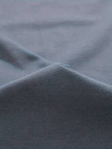 Conjunto de pijama de hombre con top de manga corta y pantalones, diseño simple y de moda, estampado de letras, suave al tacto, cómodo y transpirable, conjunto de 2 piezas para el hogar - Azul - Ver 4