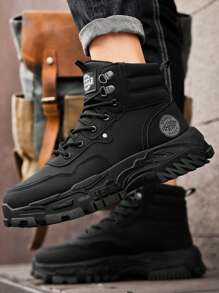 Botas de cowboy estilo ocidental de rua masculinas, botas da nova moda