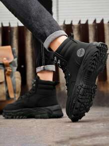 Botas de cowboy estilo ocidental de rua masculinas, botas da nova moda