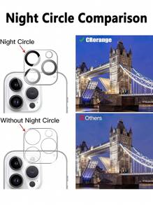 ZYONS 四合一高清高透钢化玻璃背膜（2片）+ 3D摄像头夜视镜头保护膜（2片），双重保护，手机保护背膜，防摔、防刮、触感细腻，兼容 17 Pro Max/17 Air/16E/16 Plus/16 Pro/16 Pro Max/15/14/13/12/11系列 - 2PCS BACK FILM+2PCS LENS FILM - 查看 3