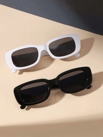 Glazzy 2PCS Women Glasses Vintage Mirrored Cat Eye Glasses Retro Small Frame Eyewear Fashion Ladies For Summer Beach Vacation,Outdoor,Travel Preppy Style For Back To School