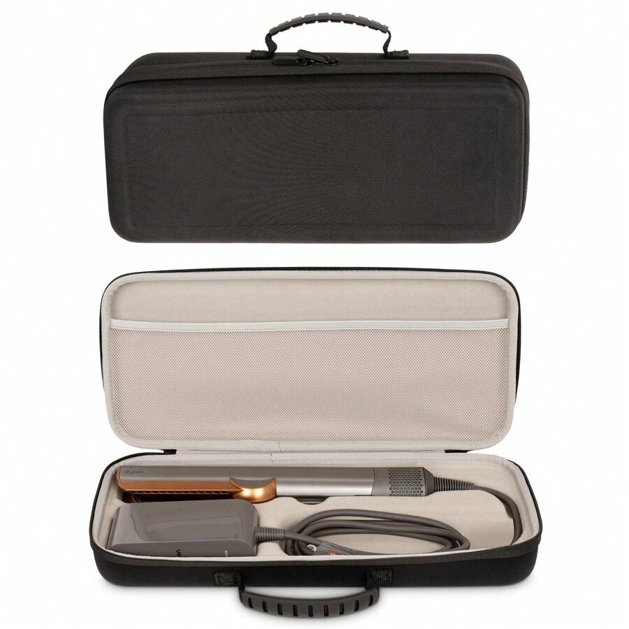 1 PC Hard Travel Carrying Case Compatible With D Y S O N Airstrait HT01/Hair Straightener, Airstrait HT01 Accessories Tools Hard Case, Waterproof And Wear-Resistant Storage Bag(Case Only) - 黑色 - 查看 1