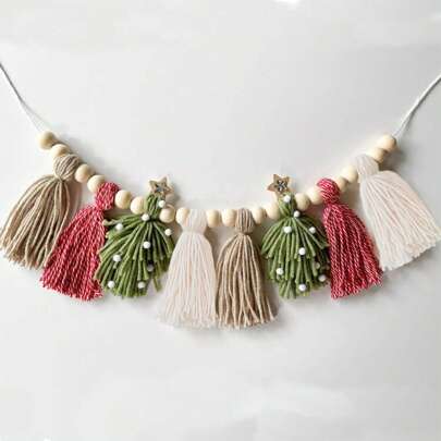 1 pezzo Ghirlanda natalizia in stile rustico / Decorazione natalizia in stile casa di campagna / Natale country / Ghirlanda natalizia classica, Natale