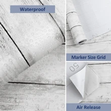 1 rol houtnerf contactpapier, zelfklevend, verwijderbaar PVC-behang, kant-en-klaar behang, geschikt voor keuken, slaapkamer, woonkamer, aanrechtblad, meubeldecoratie, huisdecoratie en meubelrenovatie.