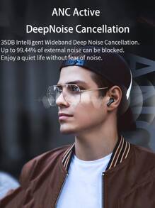 Great Wall Translation Earbuds AI Artificial Intelligence Translation Earbuds TWS Language Translation Earphones Real-Time Instant Translation Earbuds Smart Translation Earphones Conference - Black - View 3