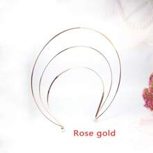 1件优雅金色光环皇冠头饰 - 女神头饰女王皇冠新娘头箍，拍照道具，派对，宴会，节日，服装，万圣节 - 金色 - 查看 9