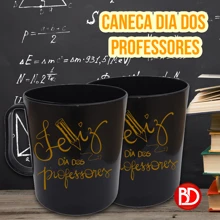 KIT 20 TEACHERS' DAY MUGS 400ML PLASTIC SOUVENIR SCHOOL GIFT - 黑色 - 查看 2