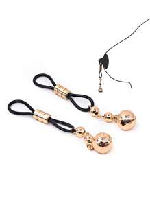 2件装性感乳夹，性感内衣配饰，双铃乳夹环，女士礼物，派对内衣