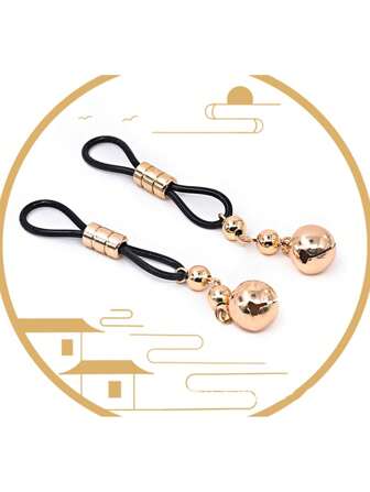 2pcs Pairs Of Products Sexy Nipple Clip, Sexy Lingerie Accessories, Double Bell Nipple Clip Ring, Gift For Women, Underwear For Party Visits