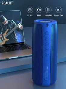 Speaker Nirkabel ZEALOT S51 20W memiliki fitur pencahayaan warna RGB, kompatibilitas dengan antarmuka kartu SD/USB/AUX, dan dukungan untuk panggilan hands-free. Sangat ideal untuk aktivitas luar ruangan, pesta dansa, pertemuan keluarga, dan pesta pantai. - Biru - View 3