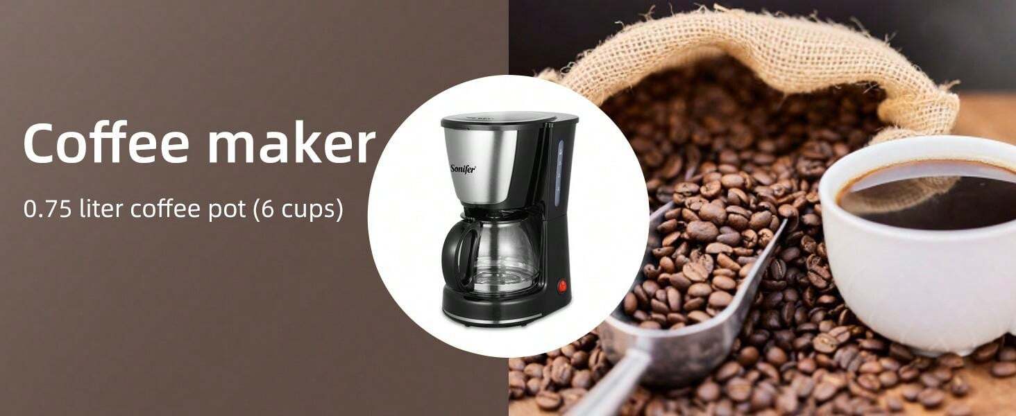 SONIFER Sonifer Drip Coffee Maker Stainless Steels Americano 0.75L