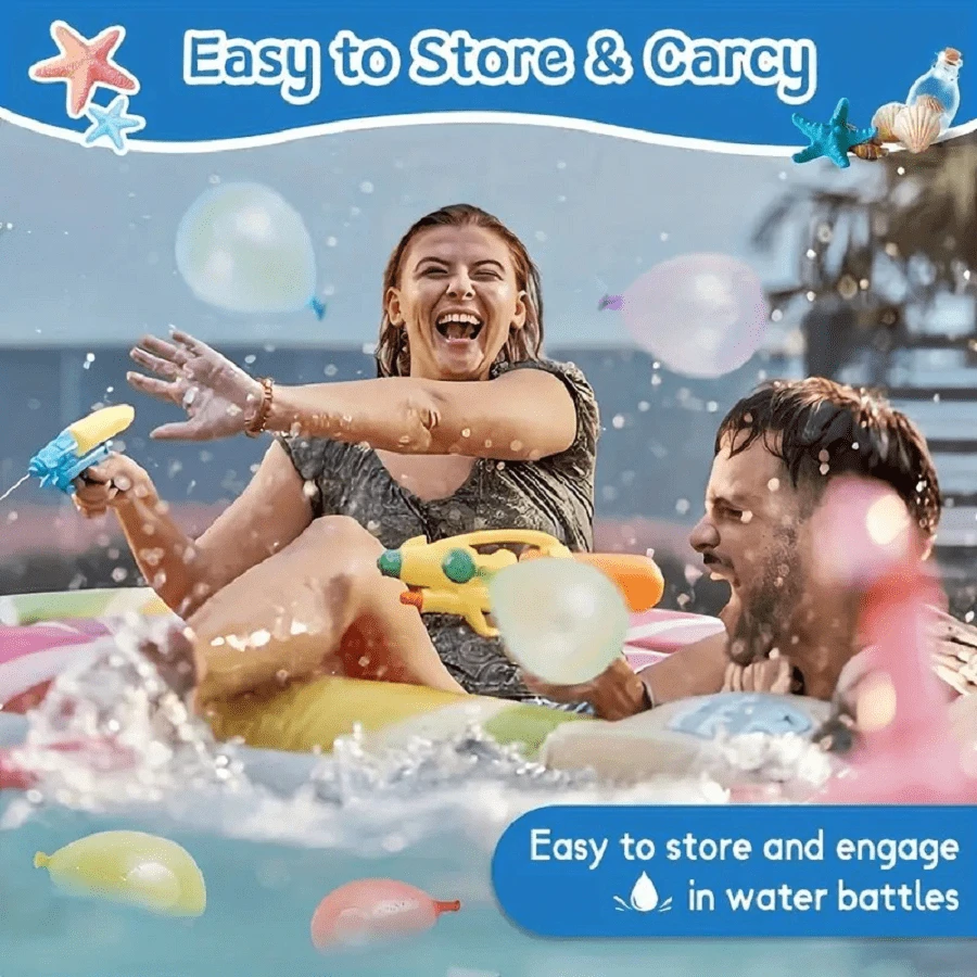 555 Pièces Ballons à Eau Auto-Fermeture - Bombes à Eau Colorées Remplissage Rapide Pour Piscine Et Plage