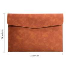 A4 File Pocket Dustproof Documents Pouch Business PU Leather File Bag Large Capacity File Folder School Office Stationery Back To School,Back To School,School Supplies - A4 Document Bag - View 2
