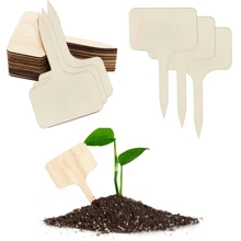 10/15/25/50 piezas Etiquetas para plantas, Marcadores de plantas de jardín, Etiquetas de plantas de madera en forma de T, Carteles de jardín para plantas de jardín al aire libre y plantas en macetas