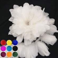 1m/pieza Cinta de tela con plumas de colores y flecos para manualidades DIY, ropa, maquillaje, fiesta, decoración de boda