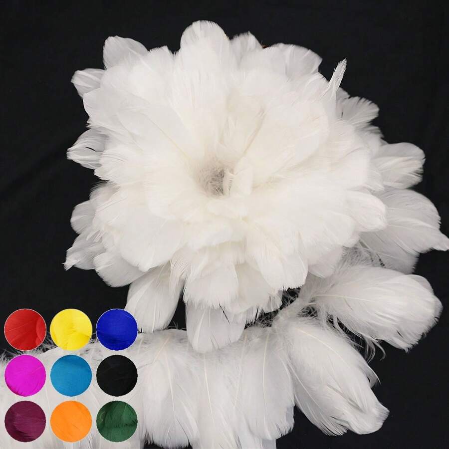 1m/pieza Cinta de tela con plumas de colores y flecos para manualidades DIY, ropa, maquillaje, fiesta, decoración de boda