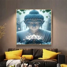 Bộ tranh kim cương Phật chủ đề Anime với kim cương Acrylic tròn (PMMA), tranh khảm đá Rhinestone thêu thủ công dùng để trang trí nhà cửa - Nhiều màu - Xem 5