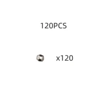 120 件朋克风格 DIY 牙齿首饰套装，闪亮牙齿配件，简约设计时尚牙齿装饰，适合日常使用、派对、礼物 - 120PCS銀色 - 查看 3