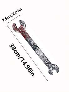 1pc Halloween TPR Horror Wrench Cosplay Hand-Held Weapon Prop - Multicolor - View 3