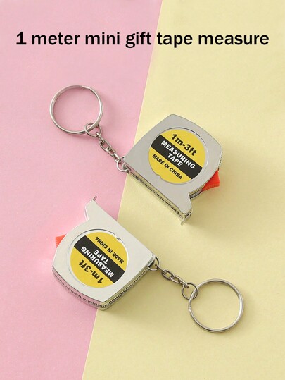 2pcs 1m Plated Retractable Mini Steel Tape Measure