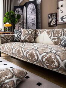 1 pezzo Federe per cuscini del divano floreali color cachi, antipolvere, antimacchia e lavabili in lavatrice per soggiorno o camera da letto, per tutte le stagioni