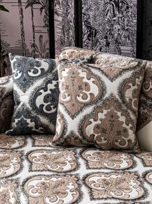 1 pezzo Federe per cuscini del divano floreali color cachi, antipolvere, antimacchia e lavabili in lavatrice per soggiorno o camera da letto, per tutte le stagioni