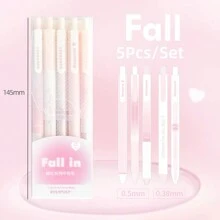 5Pcs/Set 0.38mm 0.5mm Neutral Pen School Supplies Korean Style Simple Cute Super Cute Creative Ins Style Student Black Pen Office Stationery