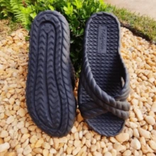 Women's Flip-Flop Sandal, Super Classic Model, Cloud, Comfortable, Fashion, FLAT - màu đen - Xem 3