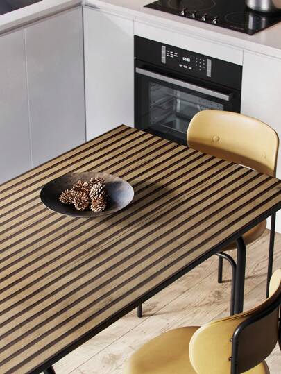 Roll Of Retro Oak Gestreepte Wallpaper 3D Home ation, Kitchen Cabinets, Tables Chairs, Room Backgrounds, Renovation DIY, Waterproof, Stain Resistant, Easy To Clean, Self Adhesive, Peel Paste Wand Stickers, Stickers Panels, Paper, Wallpapers, ation Items Refresh Your Home, Festival Birthday Graduation Bathroom Bedroom Stuff Living Ho view 9