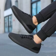 Men Minimalist Fashion Sneaker Shoes,Wide Width Lightweight Walking Casual Comfortable Running Shoes,Wide Palm Outdoor Sports Leisure Breathable - Black - View 4