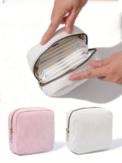 1pc Wick, 4-Color Sanitary Pad Storage Bag, Mini Cosmetic Bag, Small Travel Makeup Bag, Ladies/Girls Toiletry Bag, Cute Zipper Coin Purse, College Style, Suitable For School, Work, Travel, Cosmetic Bag, Skincare Bag, Toiletry Bag And Box, Travel Makeup Bag Essential, School Supplies, Travel Makeup Bag Essential, Holiday Makeup Bag Essential, Cosmetic Bag, Cosmetic Storage Bag, Holiday Winter Pink 2024 Cosmetic Storage Bag, Cosmetic Storage, Back To School Supplies